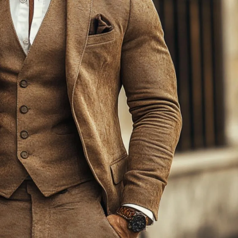 Men's Classic Casual Comfortable Slim Fit Multi-pocket Button Knitted Blazer 07869083K sold by Manly product image thumbnail 4