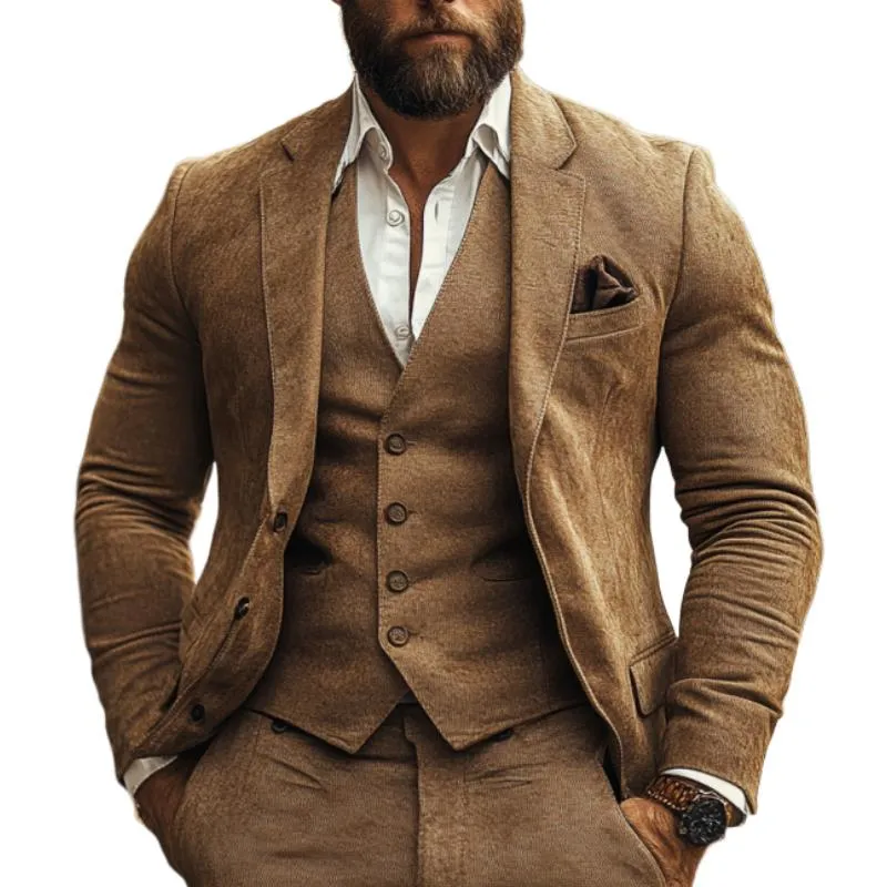 Men's Classic Casual Comfortable Slim Fit Multi-pocket Button Knitted Blazer 07869083K sold by Manly