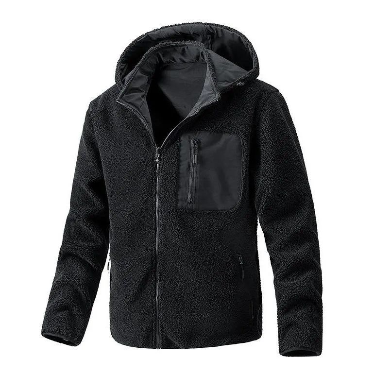 Men's Reversible Polar Fleece Hooded Jacket 01525980F sold by Manly