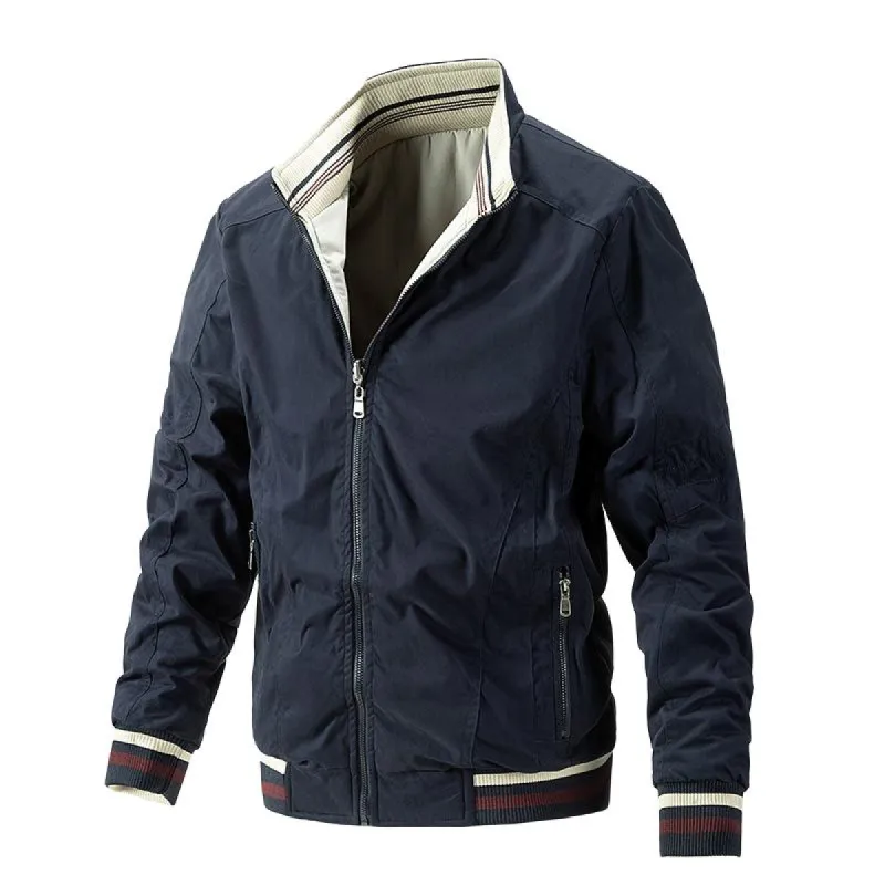 Men's Casual Reversible Stand Collar Jacket 36850059F sold by Manly