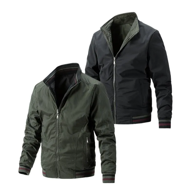 Men's Casual Reversible Stand Collar Jacket 36850059F sold by Manly product image thumbnail 4