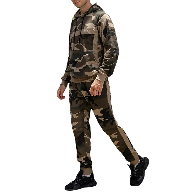 Men's Casual All-match Camouflage Hoodie Trousers Set 81349705F sold by Manly product image thumbnail 3