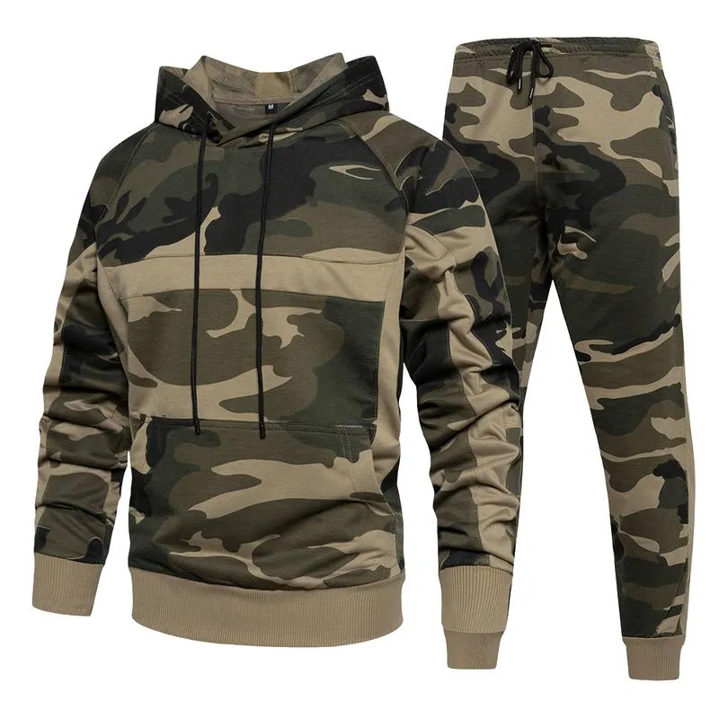 Men's Casual All-match Camouflage Hoodie Trousers Set 81349705F sold by Manly product image thumbnail 2