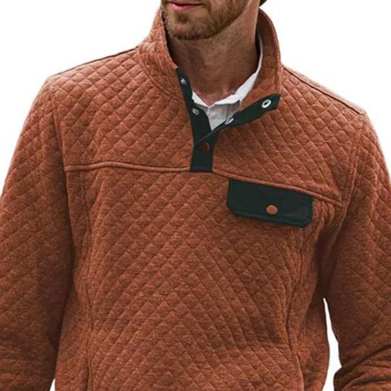 Men's Classic Casual Slim Stand Collar Pocket Long Sleeve Sweatshirt 24499443K sold by Manly product image thumbnail 3