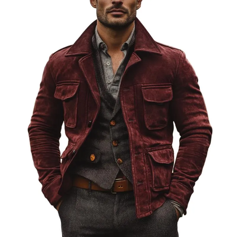 Men's Vintage Red Lapel Jacket 94926043F sold by Manly