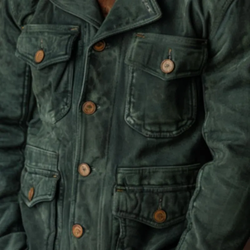 Men's Multi-Pocket Lapel Suede Jacket 36579592F sold by Manly product image thumbnail 3