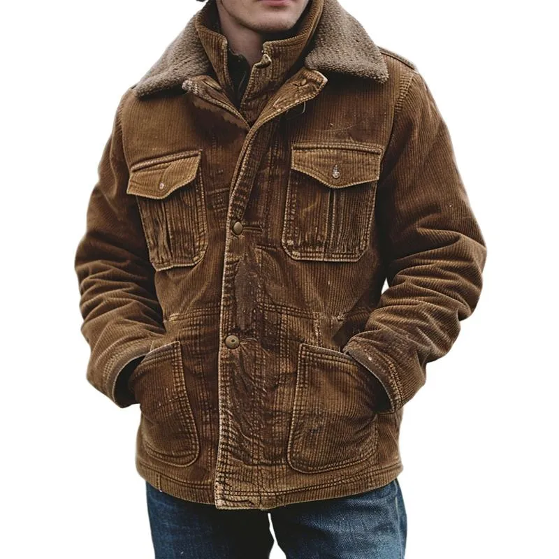Men's Vintage Corduroy Double Collar Jacket 38768609X sold by Manly