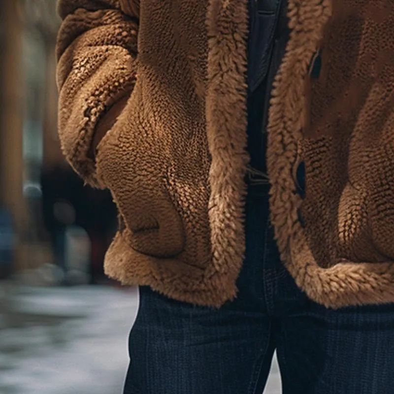 Men's Loose Polar Fleece Button Jacket 40443389X sold by Manly product image thumbnail 2