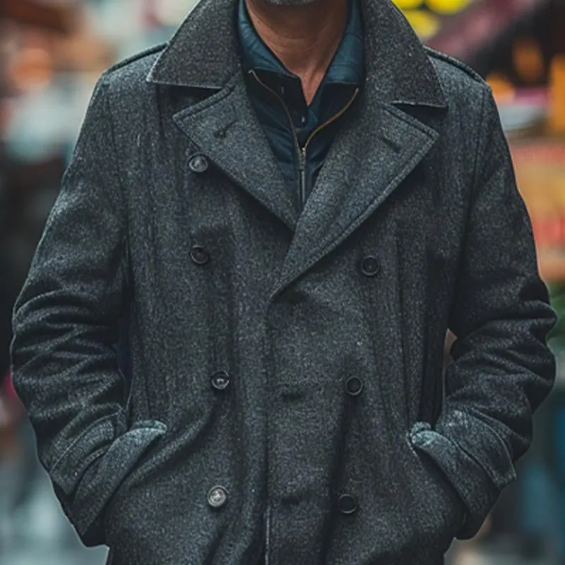 Men's Casual Loose Double-breasted Coat 01253917X sold by Manly product image thumbnail 3