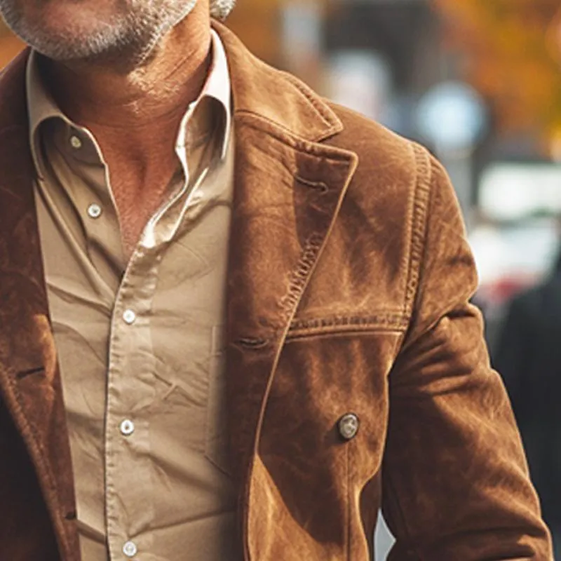 Men's Vintage Suede Button Blazer 14074315X sold by Manly product image thumbnail 3
