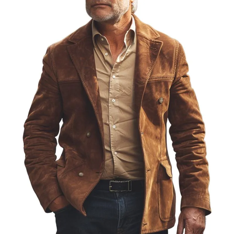 Men's Vintage Suede Button Blazer 14074315X sold by Manly