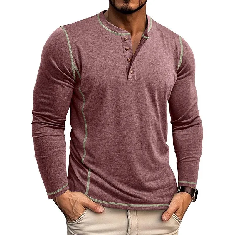 Men's Casual Long Sleeve Henley Shirt 39284250F sold by Manly product image thumbnail 2