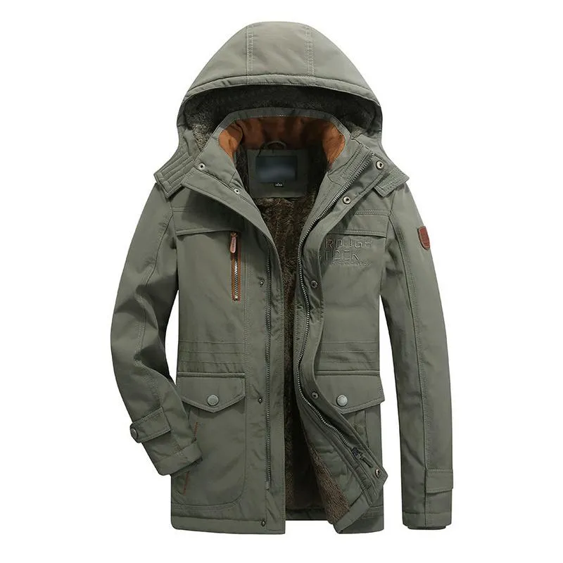 Men's Thickened Mid-Length Hooded Jacket 87547847F sold by Manly product image thumbnail 3