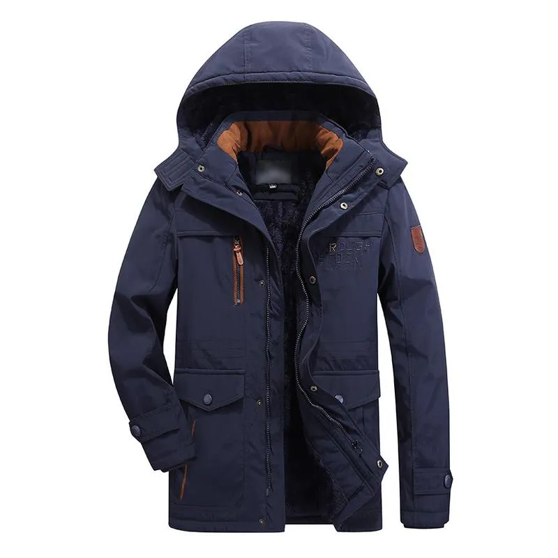 Men's Thickened Mid-Length Hooded Jacket 87547847F sold by Manly product image thumbnail 4
