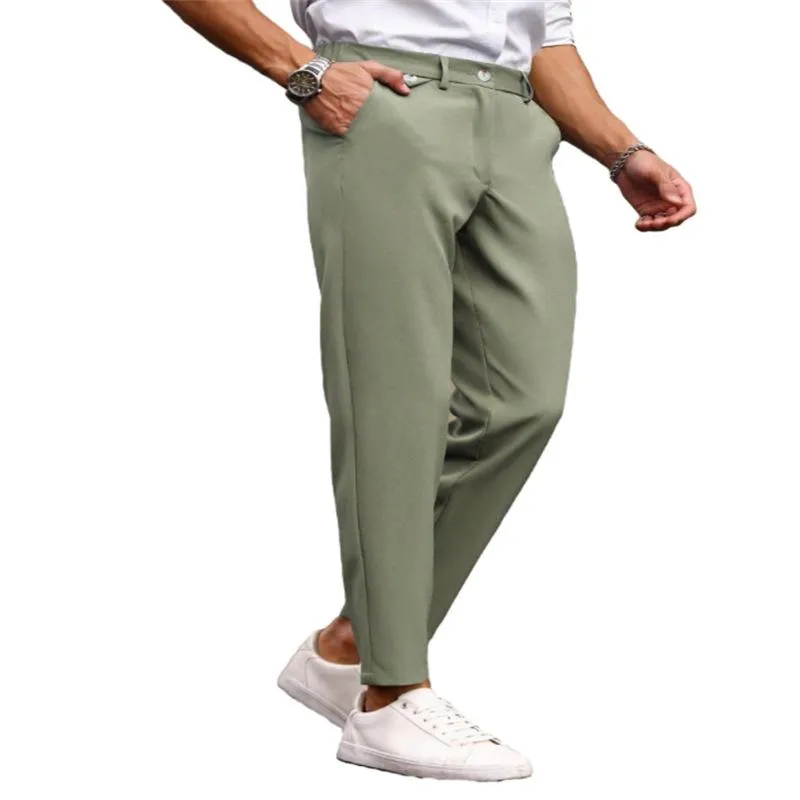 Men's Solid Color Straight Suit Pants 40253265Z sold by Manly