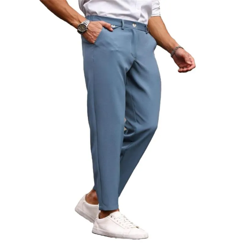 Men's Solid Color Straight Suit Pants 40253265Z sold by Manly product image thumbnail 2