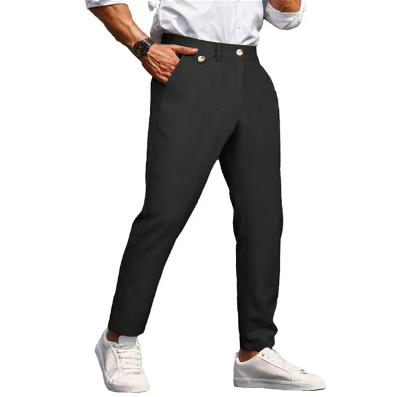 Men's Solid Color Straight Suit Pants 40253265Z sold by Manly product image thumbnail 5