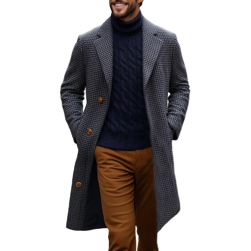 Men's Vintage Plaid Notched Lapel Coat 59898533U sold by Manly