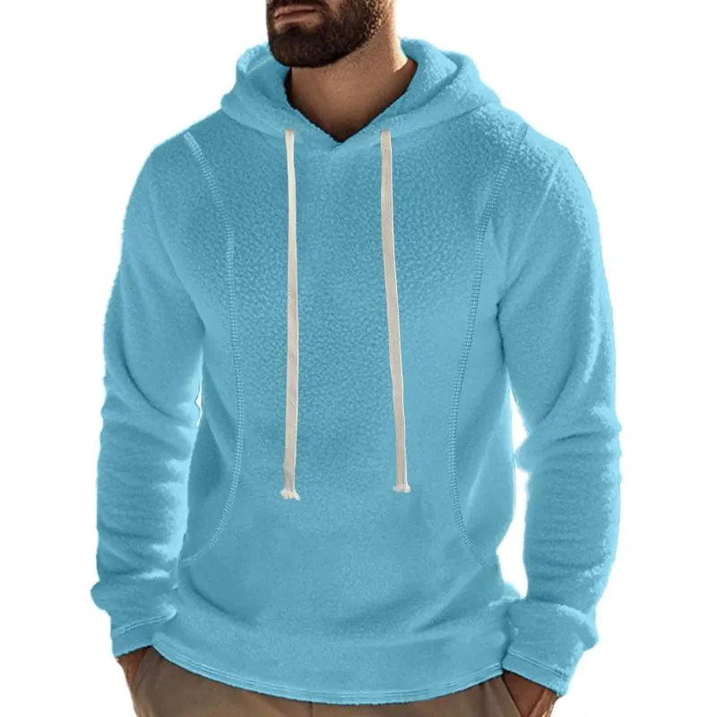 Men's Casual Outdoor Polar Fleece Long Sleeve Pullover Hoodie 67603515M sold by Manly product image thumbnail 5