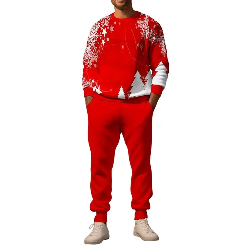 Men's Christmas Print Long Sleeve Trousers Two-Piece Set 57144572X sold by Manly product image thumbnail 2