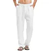 Men's Cotton and Linen Lightweight Elastic Waist Casual Pants 66231540X sold by Manly