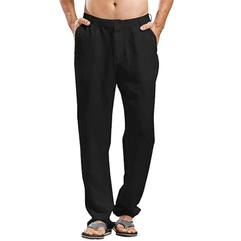Men's Cotton and Linen Lightweight Elastic Waist Casual Pants 66231540X sold by Manly product image thumbnail 4