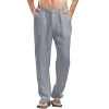 Men's Cotton and Linen Lightweight Elastic Waist Casual Pants 66231540X sold by Manly