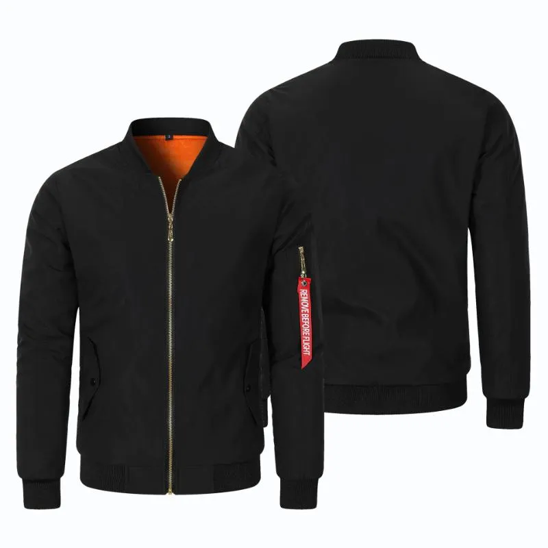 Men's Casual Solid Color Stand Collar Flight Jacket 84384467X sold by Manly product image thumbnail 5