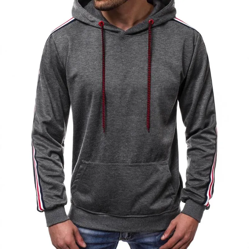 Men's Retro Casual Striped Print Hooded Long Sleeve T-Shirt 16840293TO sold by Manly product image thumbnail 2