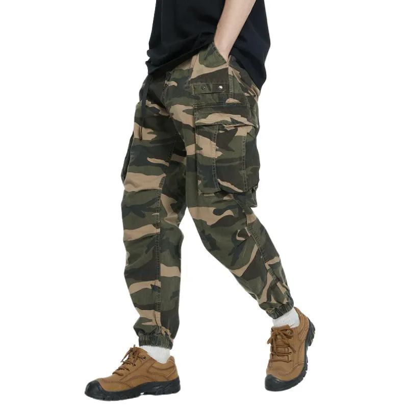 Men's Retro Casual Camouflage Multi-Pocket Outdoor Cargo Pants 92088658TO sold by Manly