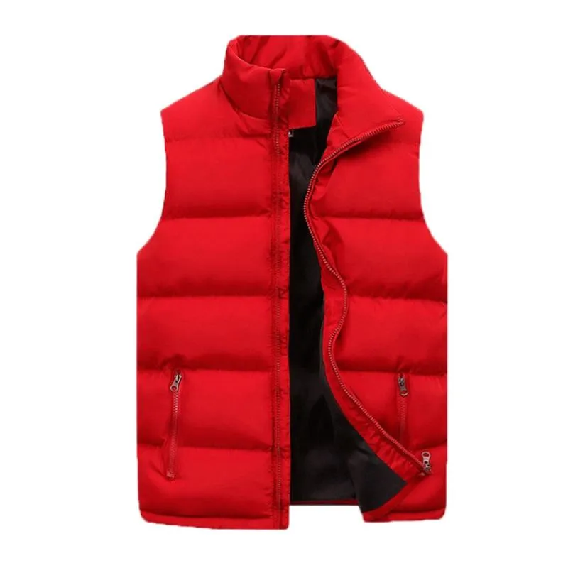 Men's Retro Casual Solid Color Padded Zipper Vest 95350361TO sold by Manly product image thumbnail 3