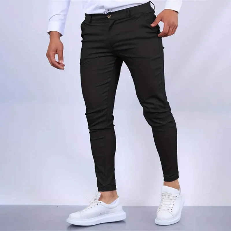 Men's Solid Color Slim Mid Waist Casual Pants 78453070Z sold by Manly product image thumbnail 3