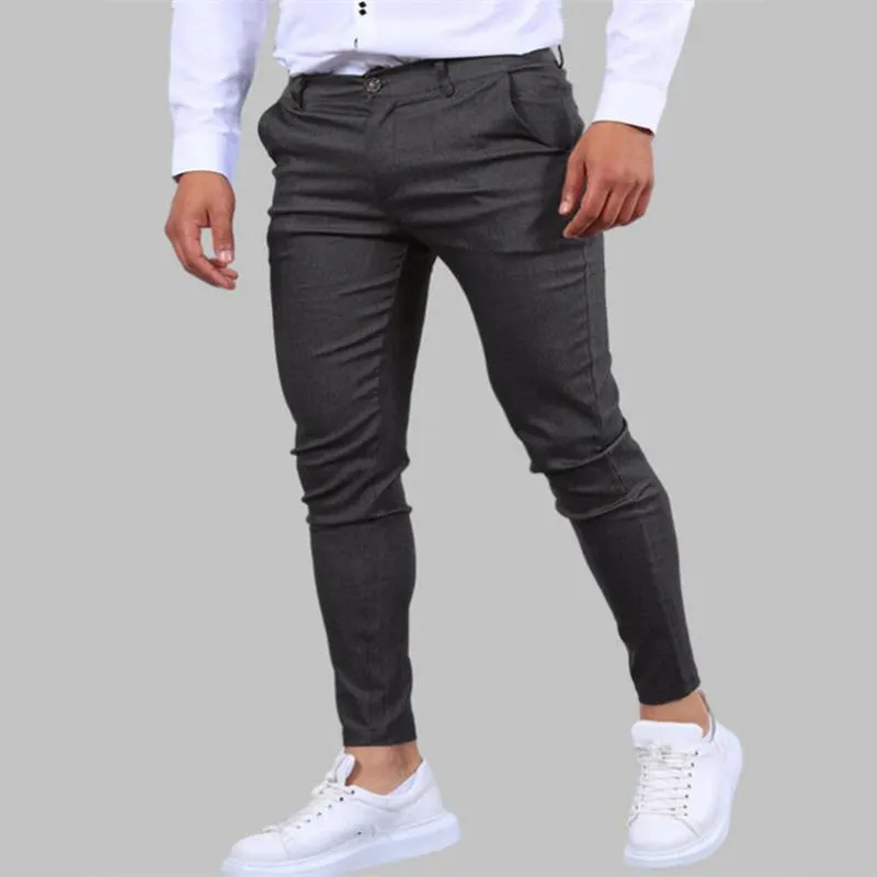 Men's Solid Color Slim Mid Waist Casual Pants 78453070Z sold by Manly product image thumbnail 5