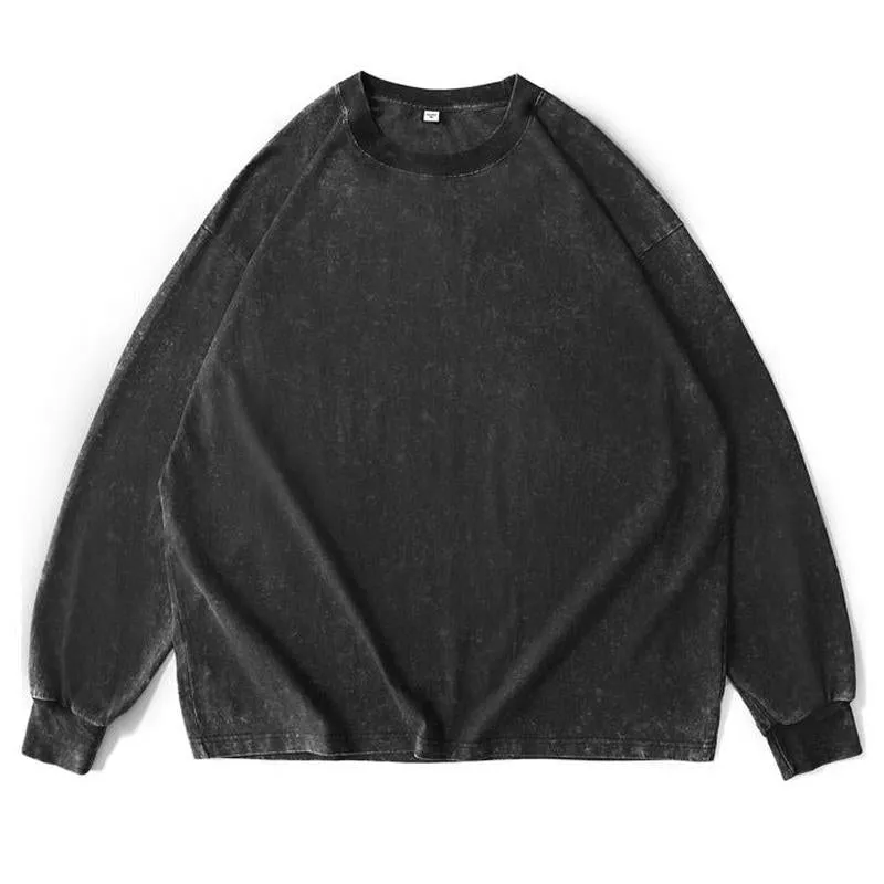 Men's Cotton Washed Distressed Long-sleeved T-shirt 50099386U sold by Manly product image thumbnail 3