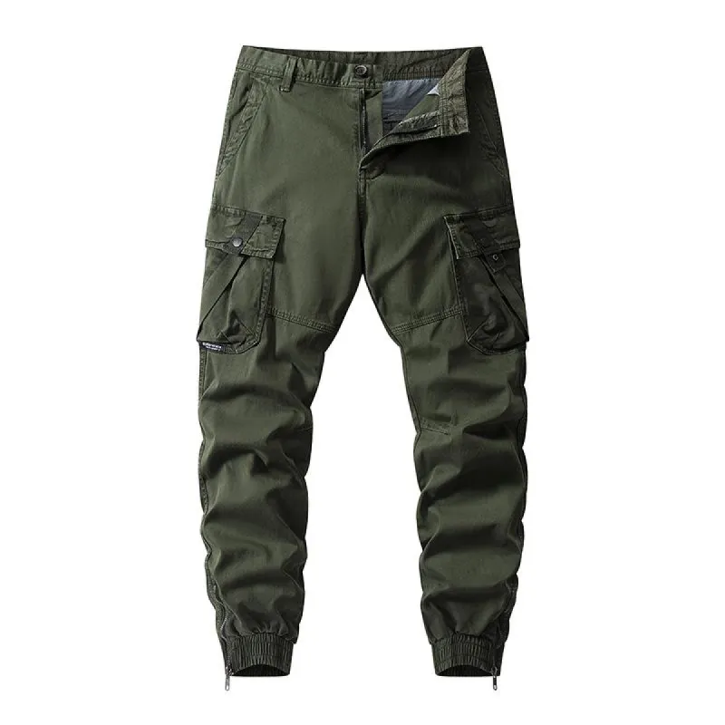Men's Casual Washed Cotton Slim Fit Multi-Pocket Cargo Pants 02027158M sold by Manly