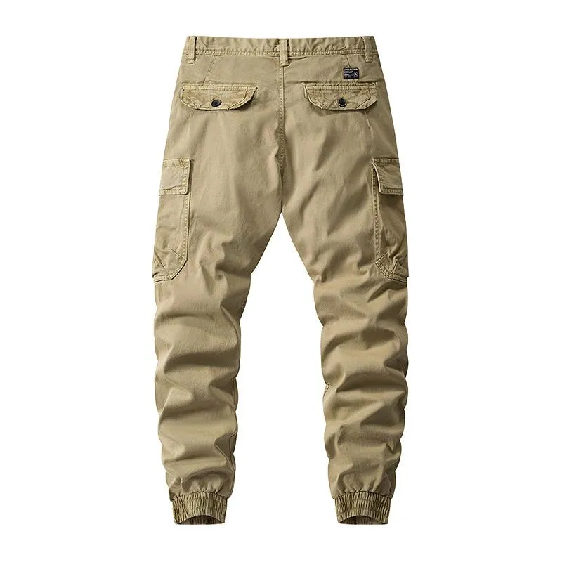 Men's Casual Washed Cotton Slim Fit Multi-Pocket Cargo Pants 02027158M sold by Manly product image thumbnail 5
