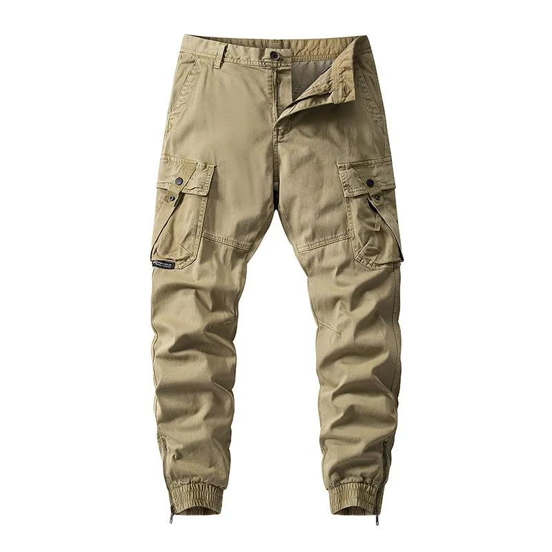 Men's Casual Washed Cotton Slim Fit Multi-Pocket Cargo Pants 02027158M sold by Manly product image thumbnail 4