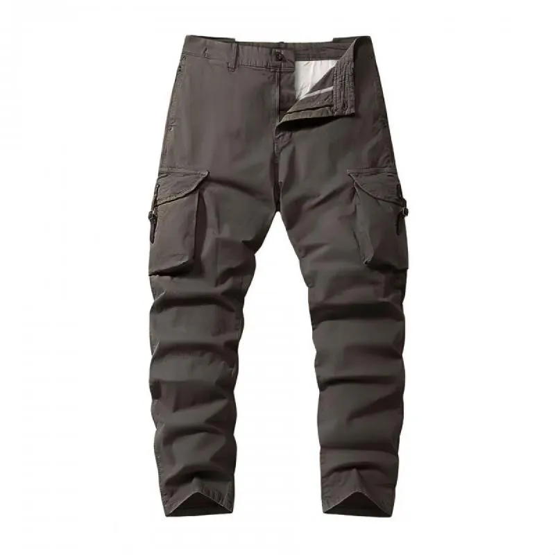 Men's Casual Outdoor Cotton Multi-Pocket Pants Cargo Pants 26261367M sold by Manly
