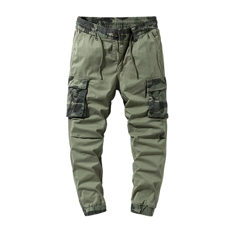 Men's Casual Camouflage Colorblock Multi-Pocket Cargo Pants 20352124M sold by Manly