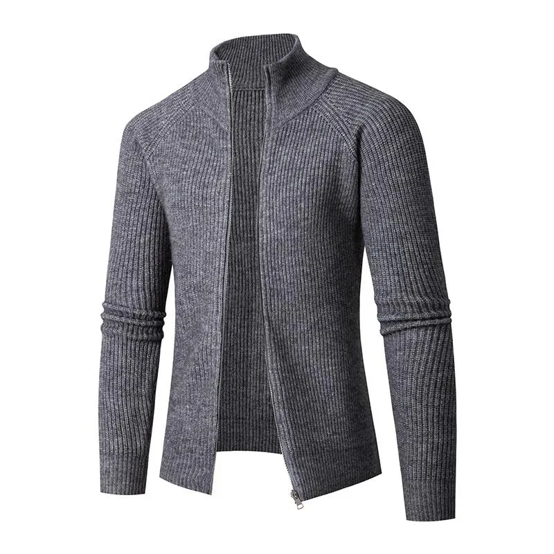 Men's Casual Solid Color Stand Collar Loose Knitted Cardigan 67721300M sold by Manly product image thumbnail 4