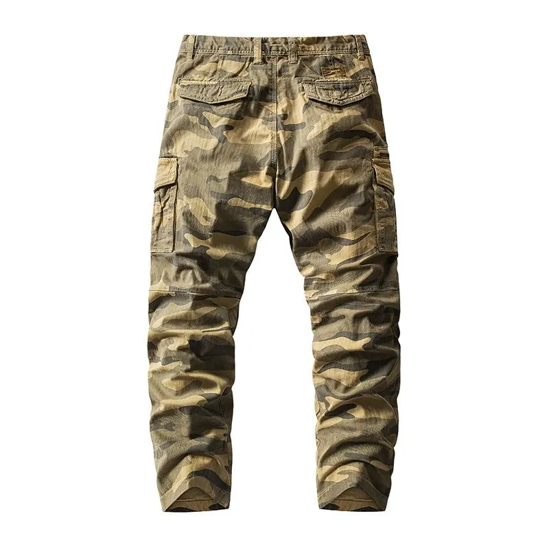 Men's Casual Outdoor Washed Camouflage Multi-pocket Cargo Pants 63394481M sold by Manly product image thumbnail 5