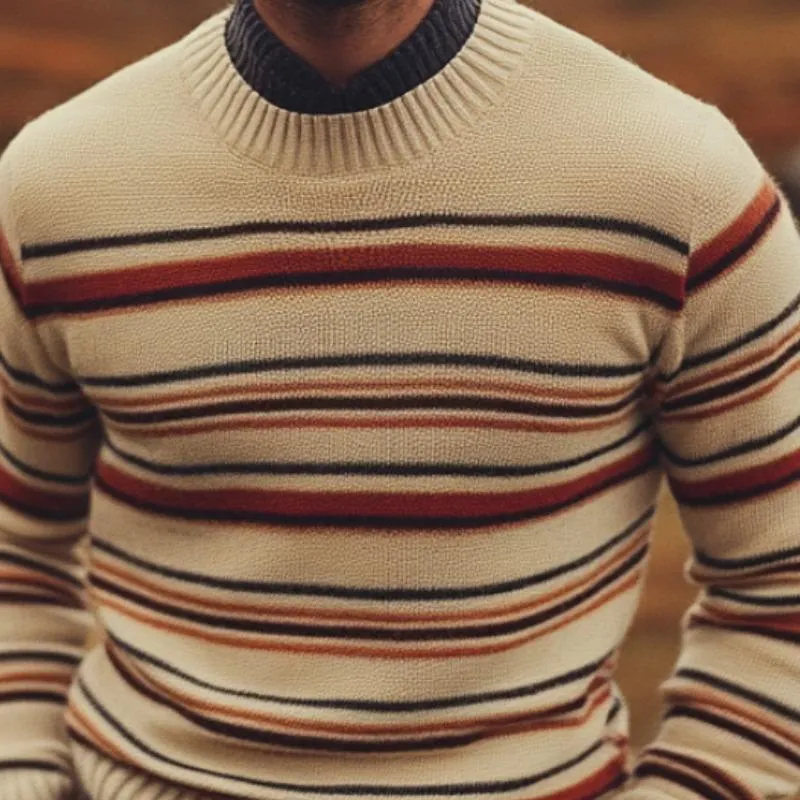 Men's Crew Neck Striped Sweater 94080449F sold by Manly product image thumbnail 3