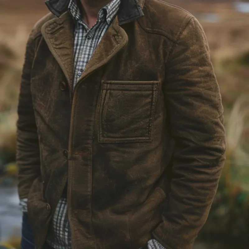 Men's Lapel Suede Jacket 80706914F sold by Manly product image thumbnail 3