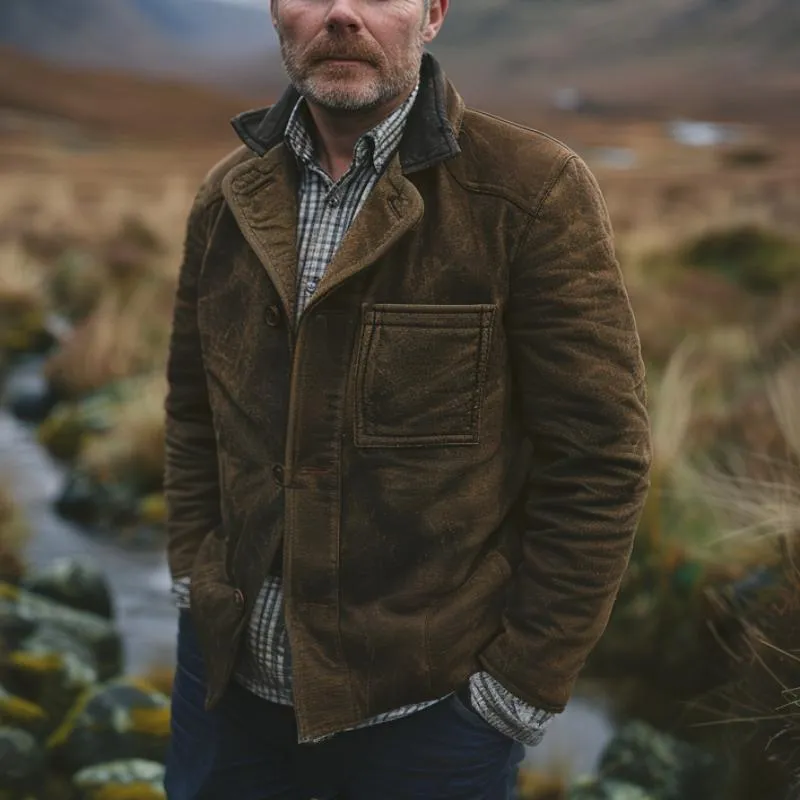 Men's Lapel Suede Jacket 80706914F sold by Manly product image thumbnail 2