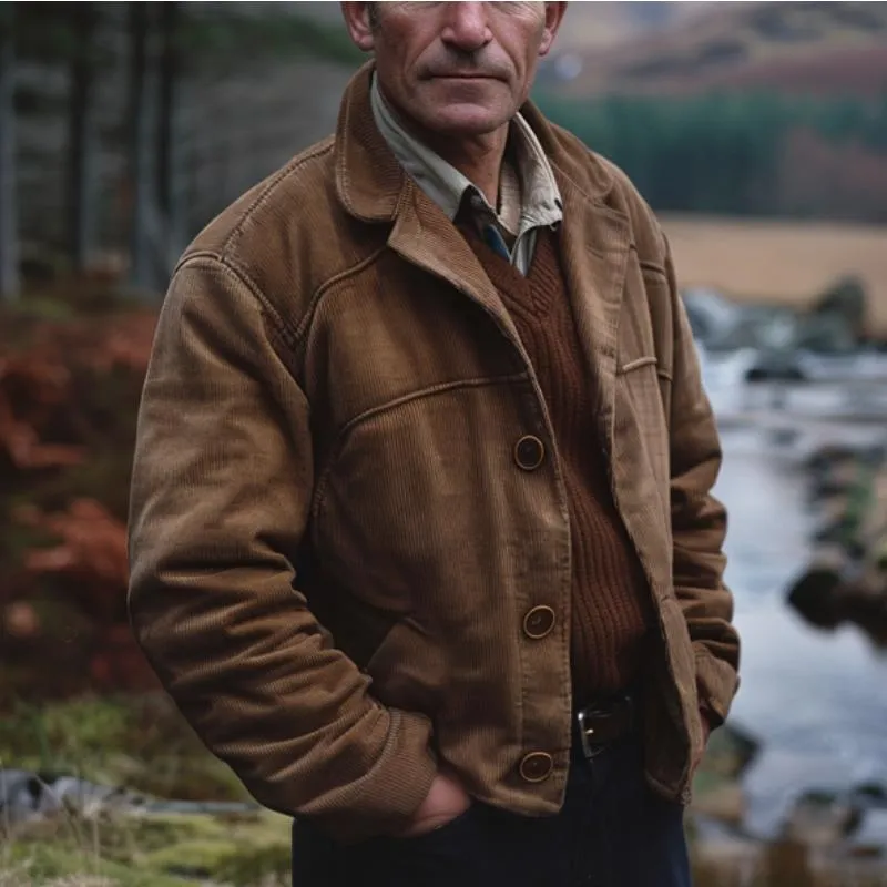 Men's Corduroy Lapel Casual Jacket 60311706F sold by Manly product image thumbnail 2