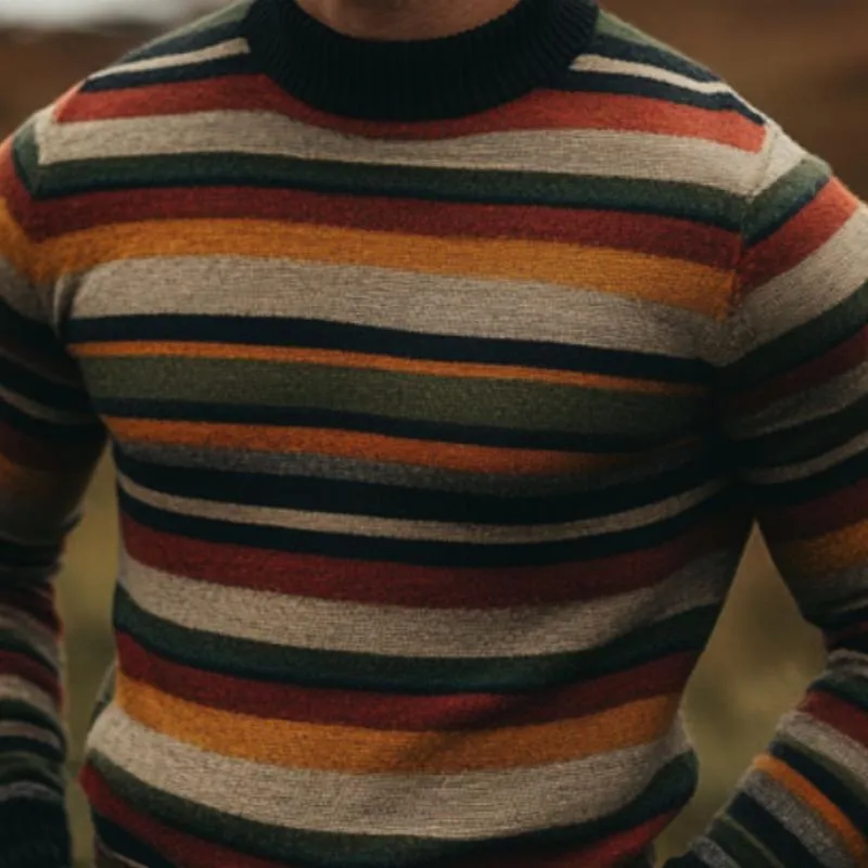 Men's Crew Neck Striped Sweater 02895164F sold by Manly product image thumbnail 3