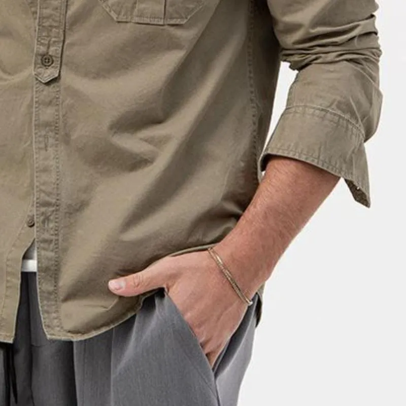 Men's Classic Casual Multi-Pocket Long Sleeve Work Shirt 34208605K sold by Manly product image thumbnail 4