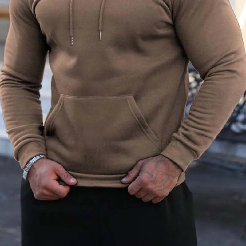 Men's Classic Casual Fit Terry Pocket Long Sleeve Hoodie 48288557K sold by Manly product image thumbnail 4