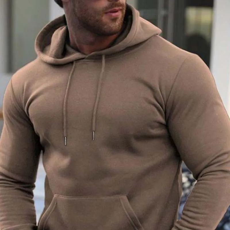 Men's Classic Casual Fit Terry Pocket Long Sleeve Hoodie 48288557K sold by Manly product image thumbnail 3