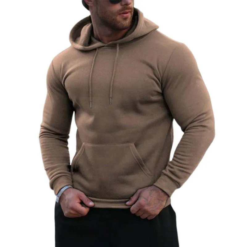 Men's Classic Casual Fit Terry Pocket Long Sleeve Hoodie 48288557K sold by Manly